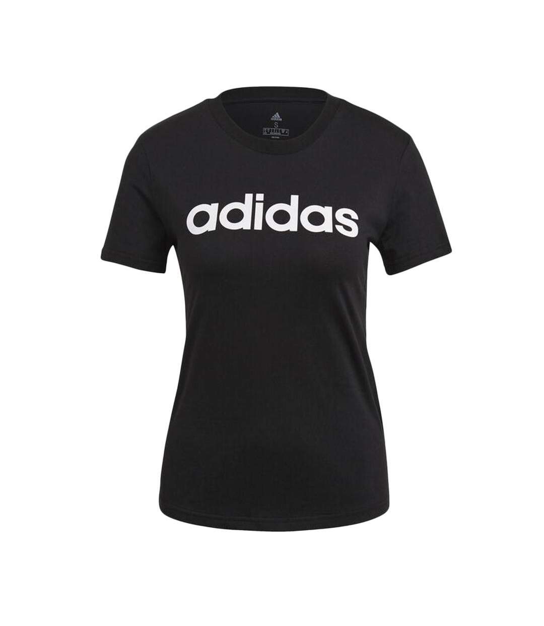 T-shirt Noir Femme Adidas Lin GL0769 - L-1