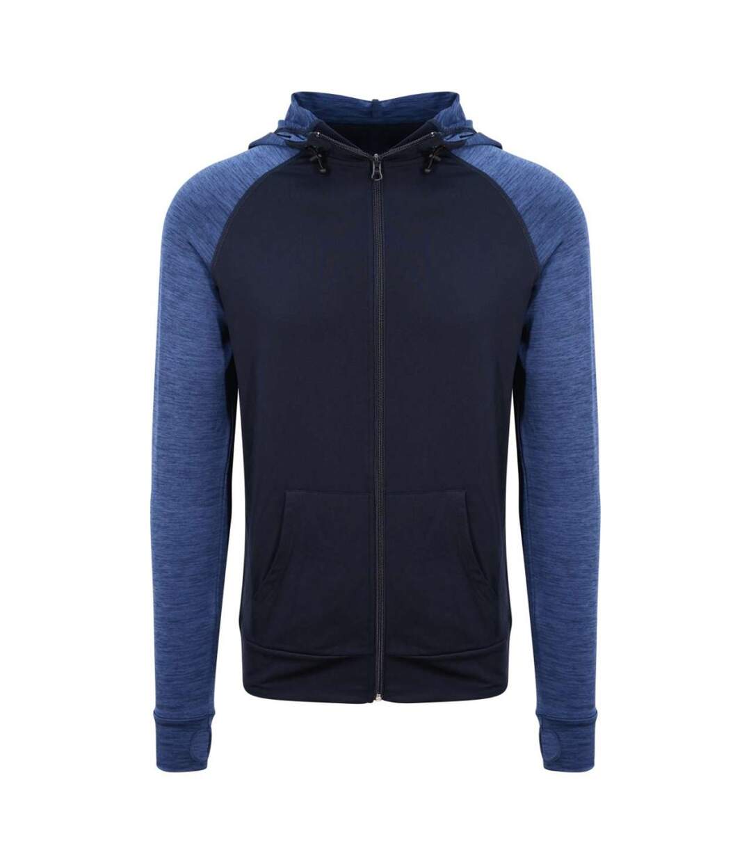 Veste À Capuche Motif/style Contrasté Homme Bleu Marine Chiné Just Cool-1
