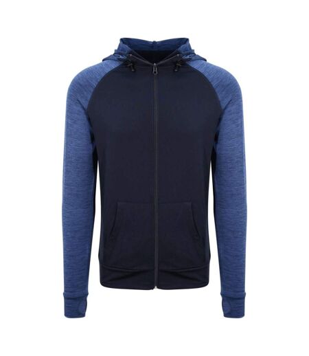 Veste À Capuche Motif/style Contrasté Homme Bleu Marine Chiné Just Cool