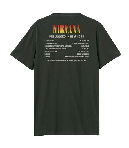 Amplified Unisex Adult Unplugged In New York Nirvana T-Shirt (Charcoal) - UTGD1775