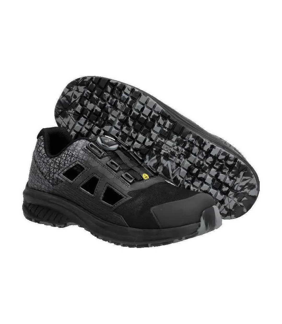 Mens Footwear Accelerate Logo Safety Sandals Black Mascot-4