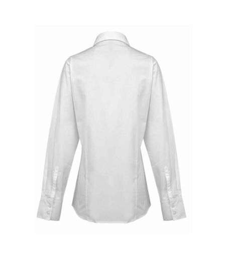 Premier Womens/Ladies Supreme Heavy Poplin Long Sleeve Work Shirt (White) - UTRW2818