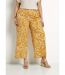 Pantalon large taille élastiquée fleuri ou uni-1