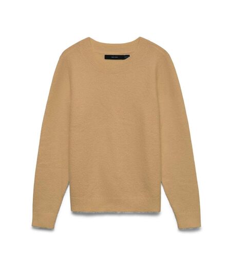 Pull beige/marron femme vero moda emily