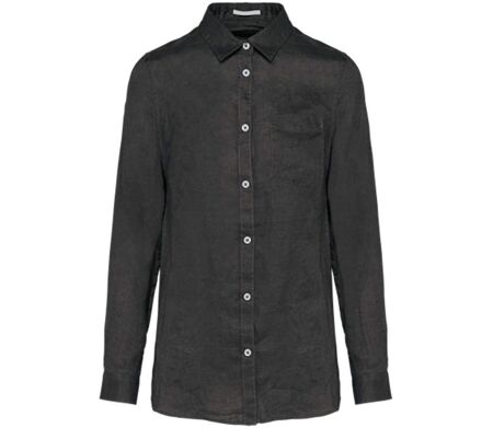 Chemise en lin - Femme - PATS505 - gris anthracite