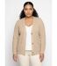 Gilet long boutonné brillant manches longues-1