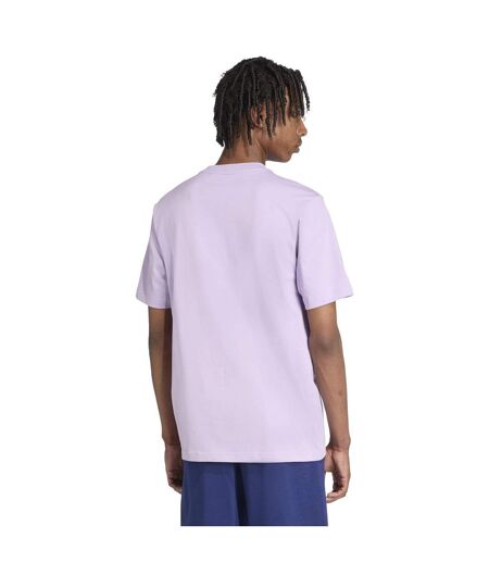 Mens Essentials Linear Single Jersey T-shirt Plum Adidas