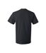 Unisex adult cotton t-shirt black Fruit of the Loom-2