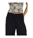 Womens/ladies Viscose Crinkled Trousers Black Brave Soul-4