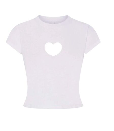 Womens/ladies Heart Jersey T-shirt Snow Skims