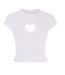 Womens/ladies Heart Jersey T-shirt Snow Skims-2