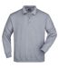 Sweat-shirt col polo - homme - JN041 - gris chiné-1