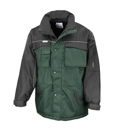 Veste de travail homme vert bouteille / noir WORK-GUARD by Result