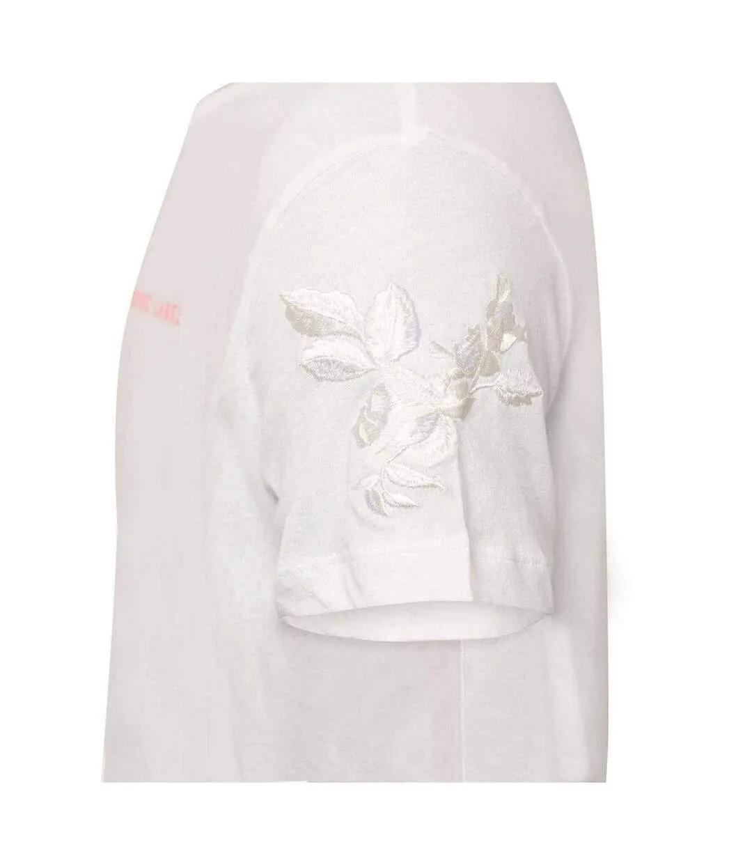 Womens/ladies Label Cotton T-shirt White Replay-3