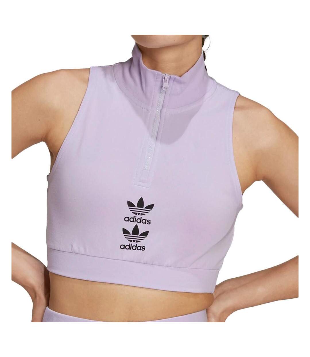 Débardeur Mauve Femme Adidas Cropped - 38-1