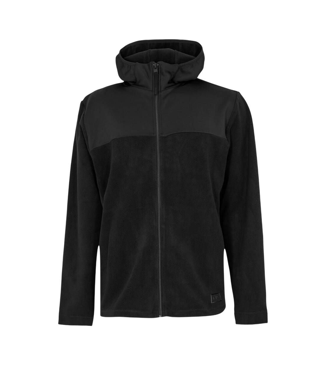 Mens Sintra Colour Block Hooded Fleece Jacket Black Rains-2