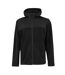 Mens Sintra Colour Block Hooded Fleece Jacket Black Rains-2