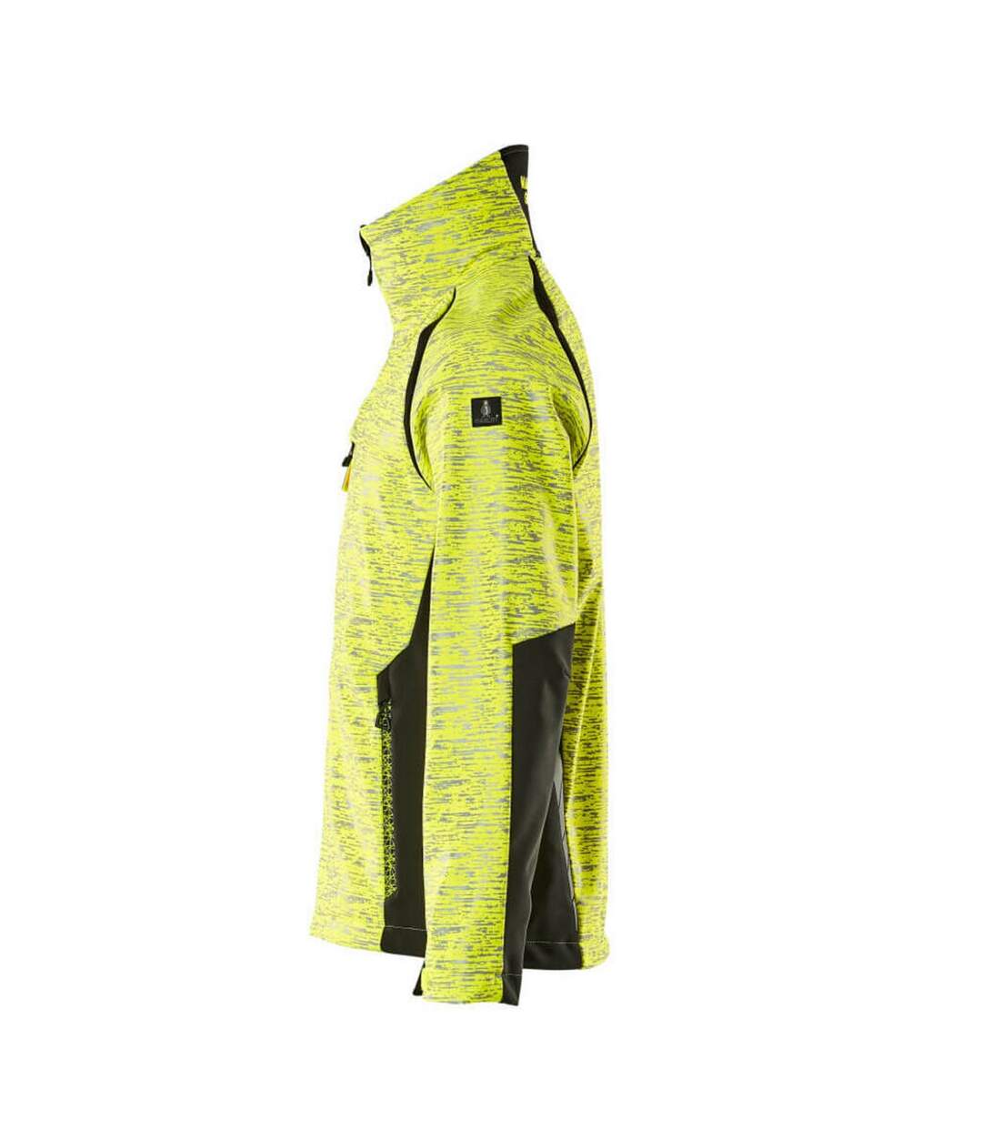 Mens Accelerate Safe Soft Shell Jacket Hi Vis Yellow Black Mascot-3