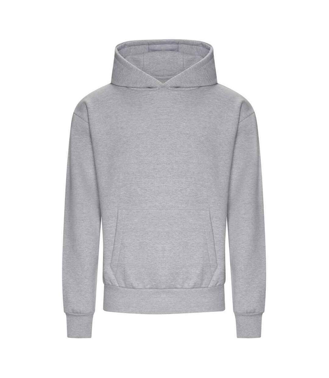 Sweat à capuche signature homme gris chiné Awdis