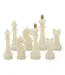 Lot de 8 Pièces d'Échec Quarzy 16cm Blanc-1