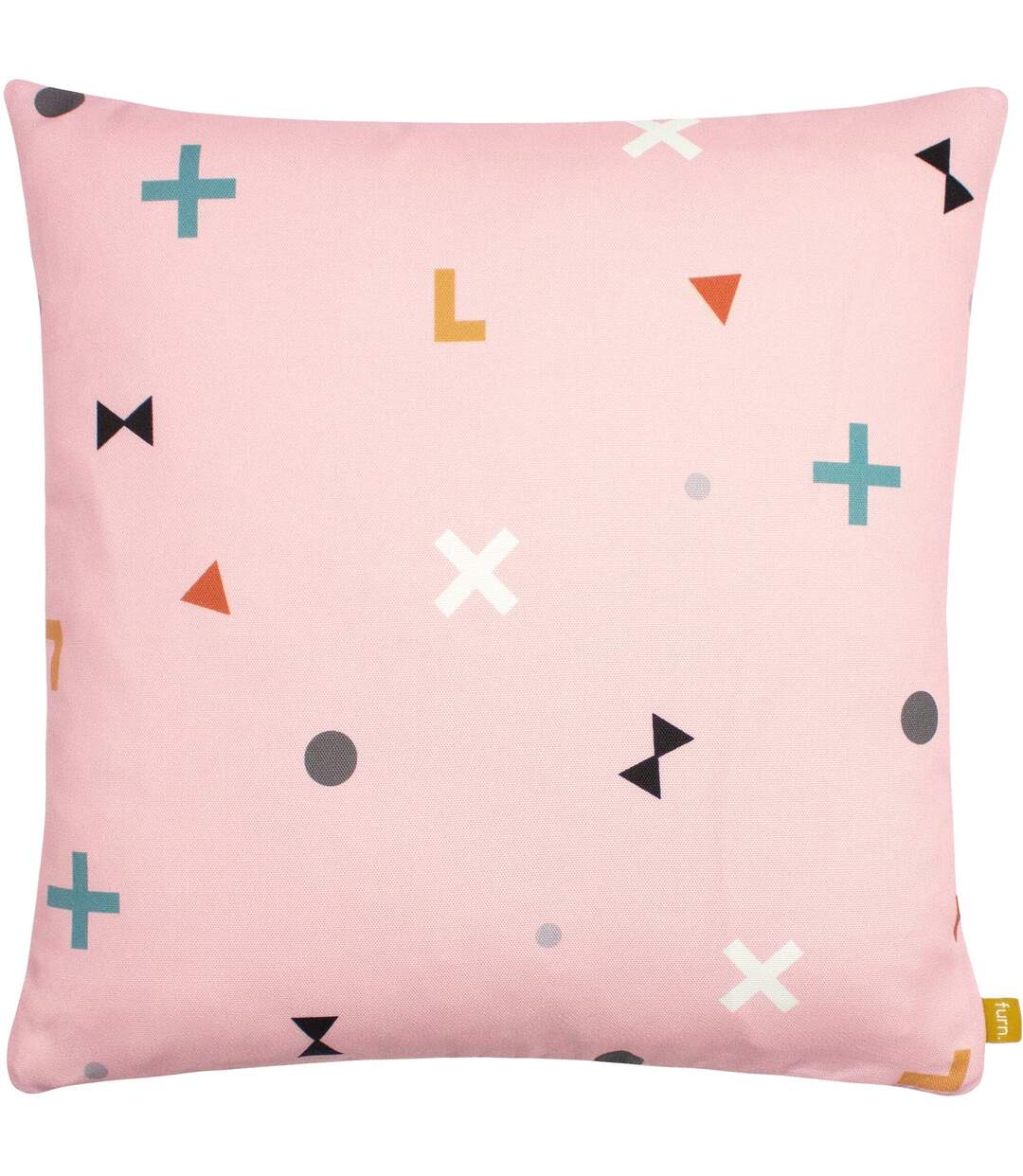 Bitsa recycled cushion cover 43cm x 43cm blush pink/grey Furn