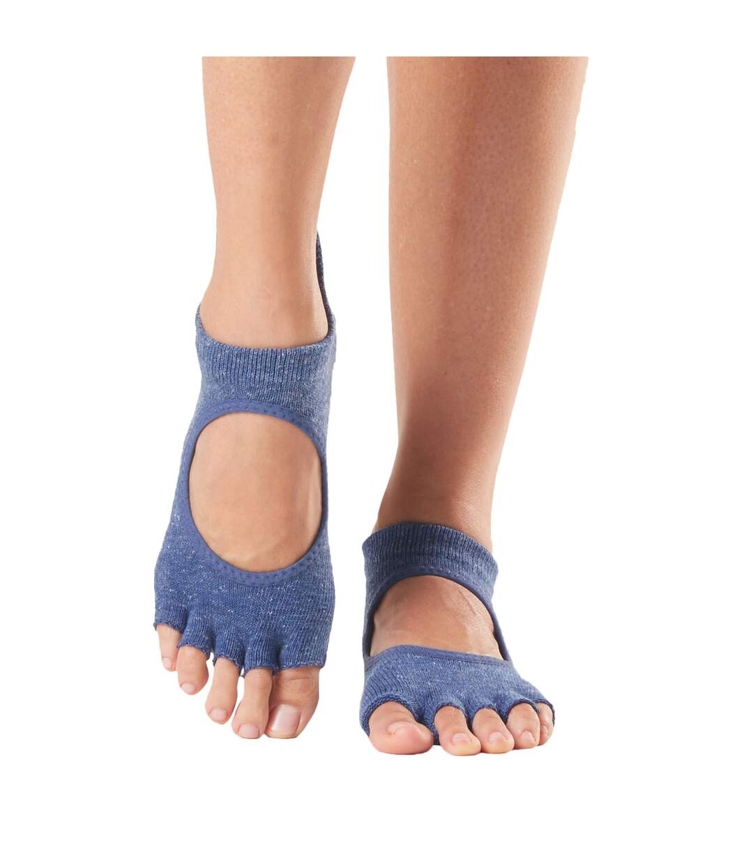 Chaussettes à demi-orteils antidérapantes bellarina femme bleu marine Toesox-1