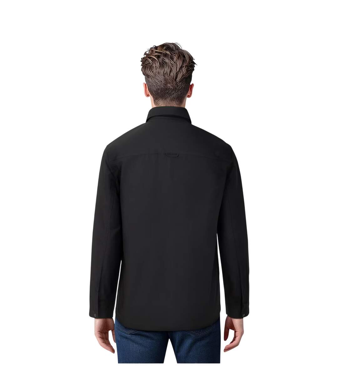 Veste-chemise Unie À Fermeture Éclair Homme Noir Lyle & Scott-3