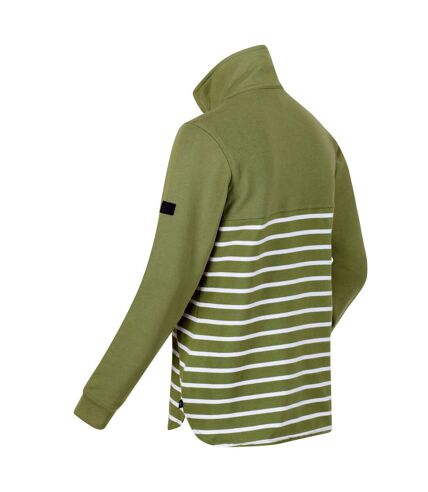 Regatta Womens/Ladies Camiola II Stripe Fleece Top (Green Fields/White) - UTRG7323