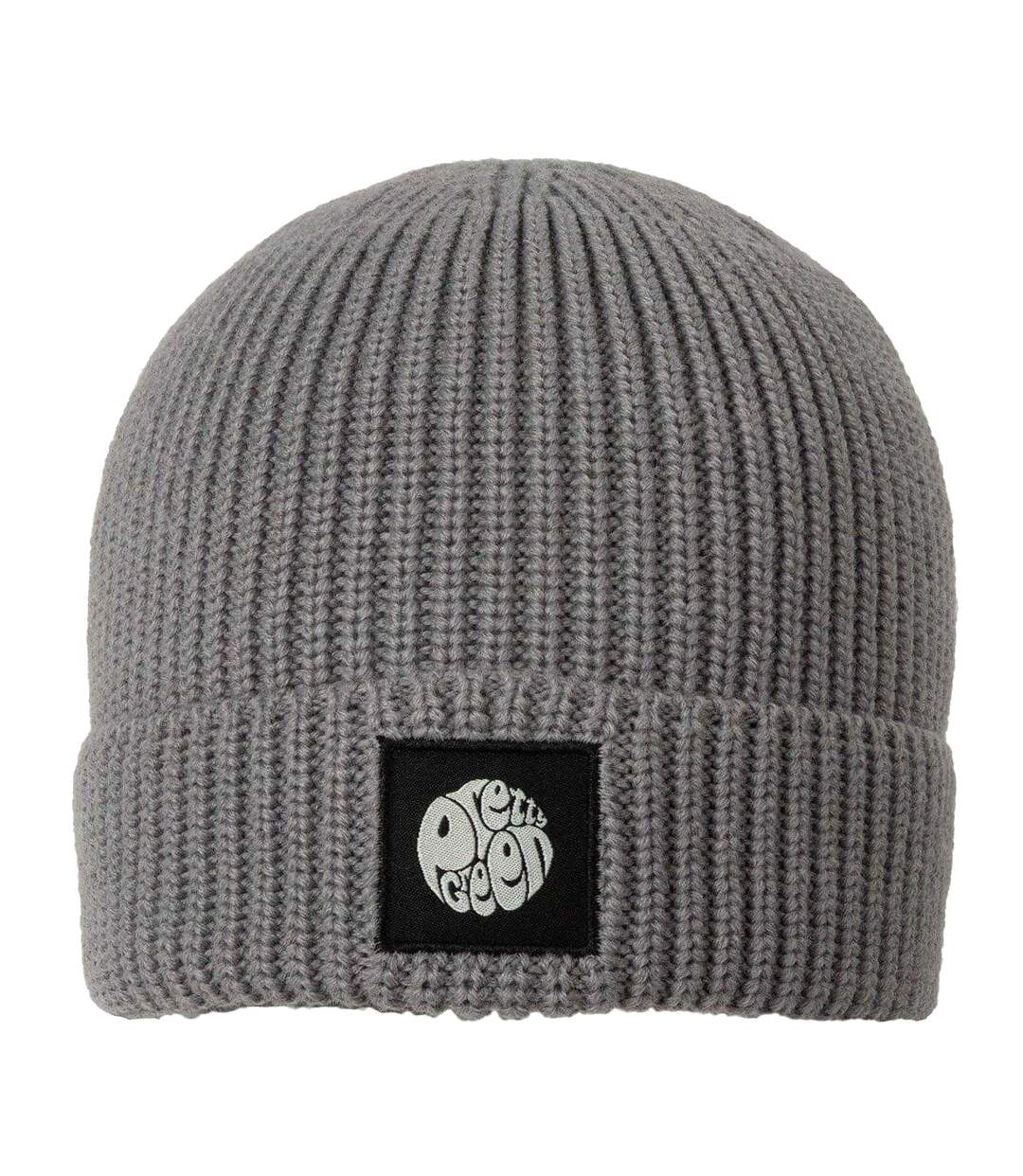 Mens Ribbed Beanie Grey Pretty Green-1
