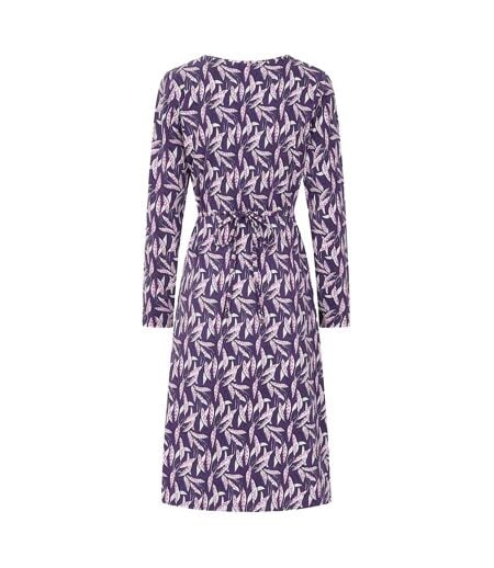 Robe Mi-longue Manches Longues Motif/style Orge Femme Violet Lazy Jacks
