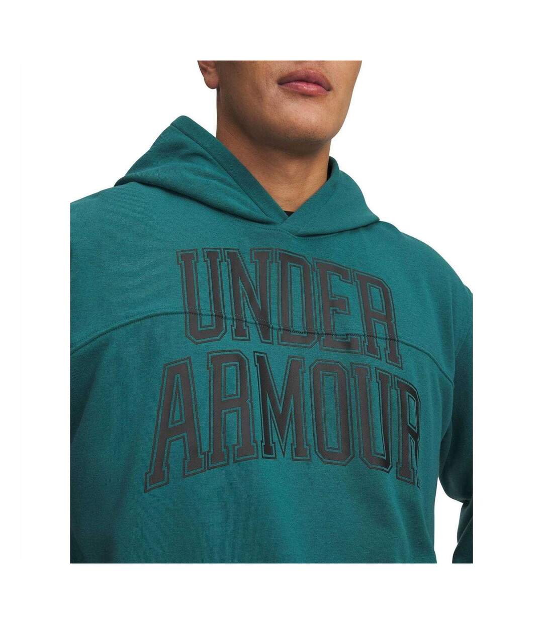 Sweat À Capuche Rival Homme Vert Noir Under Armour-3