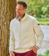 Trykotowa bluza podszyta kożuszkiem sherpa Atlas For Men