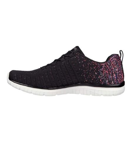 Womens/ladies virtue trainers black/pink Skechers