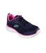 Womens/ladies Flex Appeal 5.0 Fresh Touch Leather Trainers Navy Hot Pink Skechers-1
