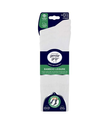Gentle Grip- Lot De 3 Chaussettes Homme Bambou Respirantes Confort