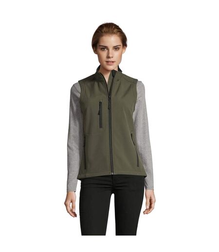 SOLS Womens/Ladies Rallye Soft Shell Bodywarmer Jacket (Dark Green) - UTPC350