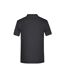Polo Motif/style Rayures Contrastées Homme Noir Rouge James And Nicholson-2