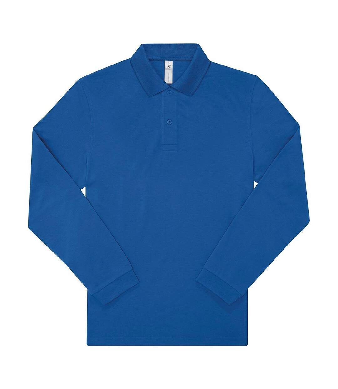 Polo manches longues- Homme - PU425 - bleu roi-2