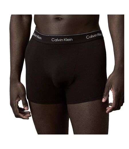 x3 boxers noirs/rouges homme calvin klein relaxed fit trunk