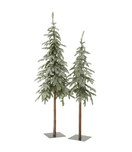 Sapin de Noël Déco Enneigé à LED Reynaldo 145cm Vert