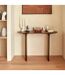 Console ovale en acacia ISANA - Marron-2