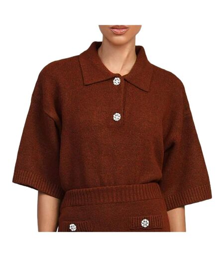 Pull marron femme an'ge romane