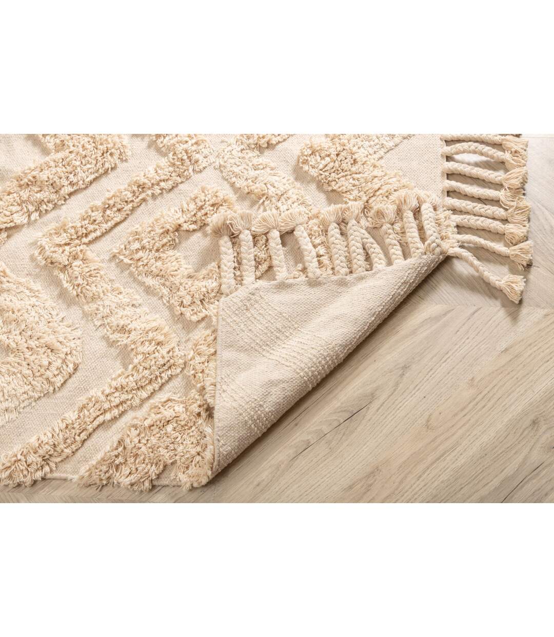 Tapis Déco Tufté Hilma 200x300cm Beige-5