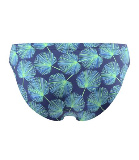 Mens Beachstar Palm Leaf All-over Print Swim Briefs Blue Green Speedo