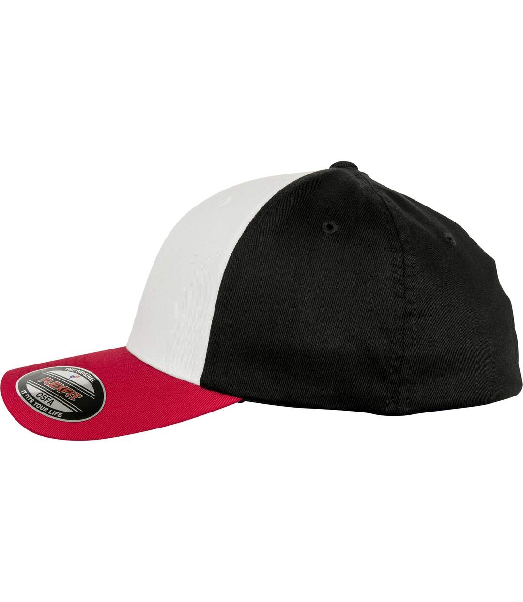 Casquette flexfit adulte rouge / blanc / noir Yupoong-3