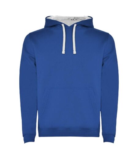 Mens urban hoodie royal blue/white Roly