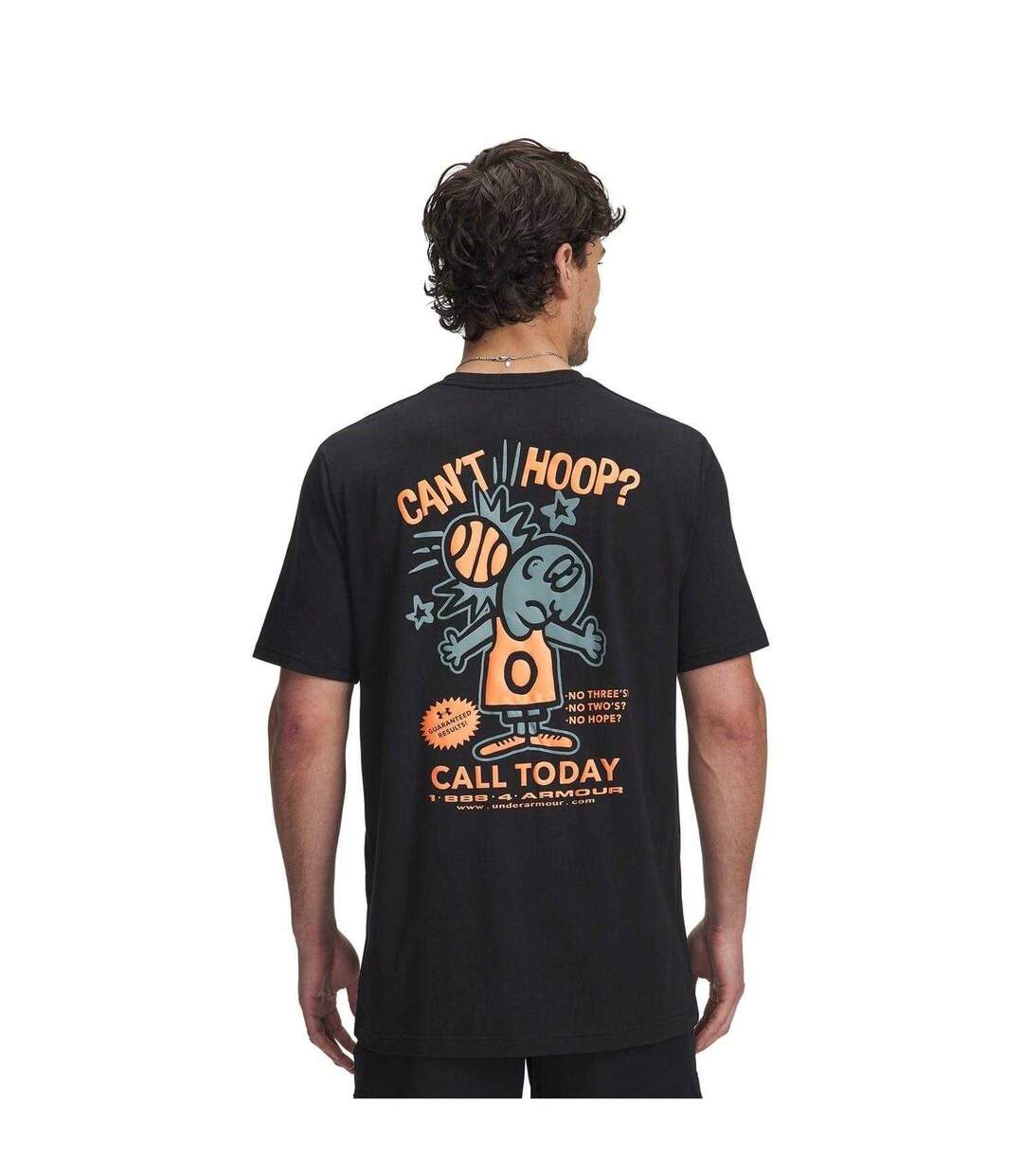 T-shirt Motif/style Ballon De Basket Homme Noir Under Armour-2