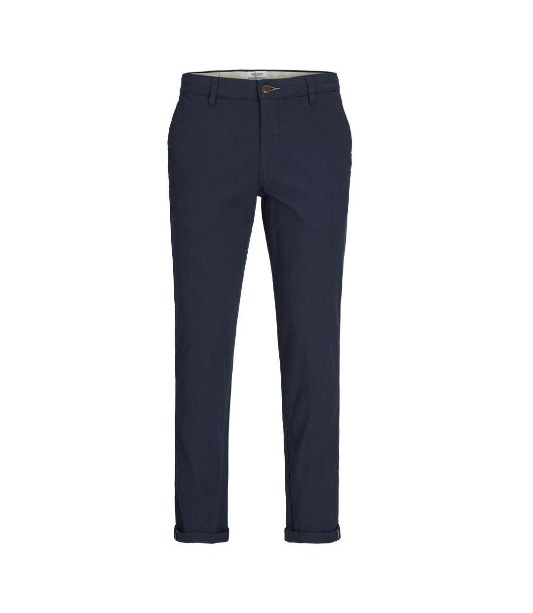 Pantalon chino marine foncé homme jack & jones marco-3