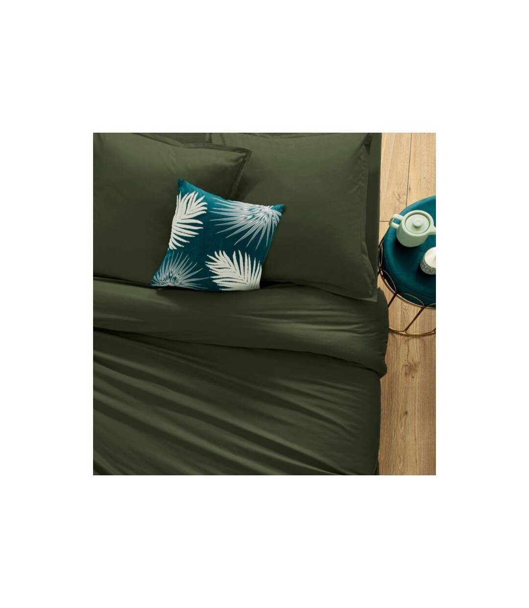 Housse de Couette Intérieur 240x220cm Kaki-1