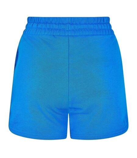 Womens/ladies Fleece Logo Shorts Pebble Grey Puma